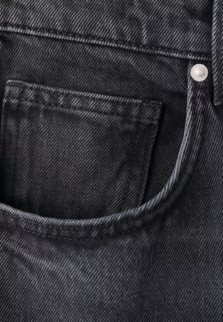 Mid-Rise Straight Jeans