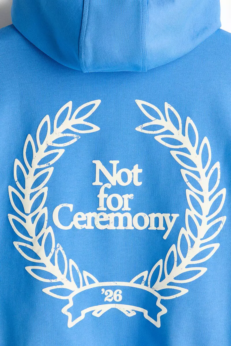 Loose Fit Motif-detail hoodie