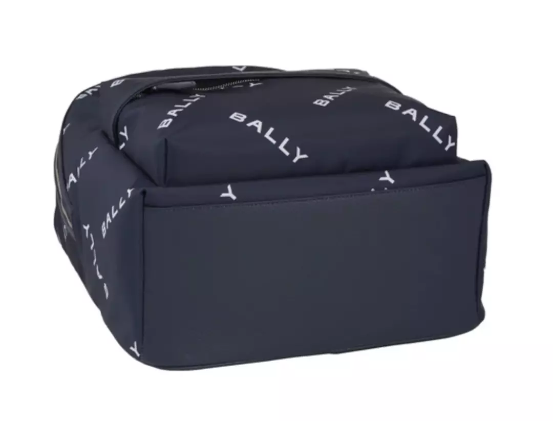 Bally Code Backpack Blue White + Pal Nylon Logo Chevron