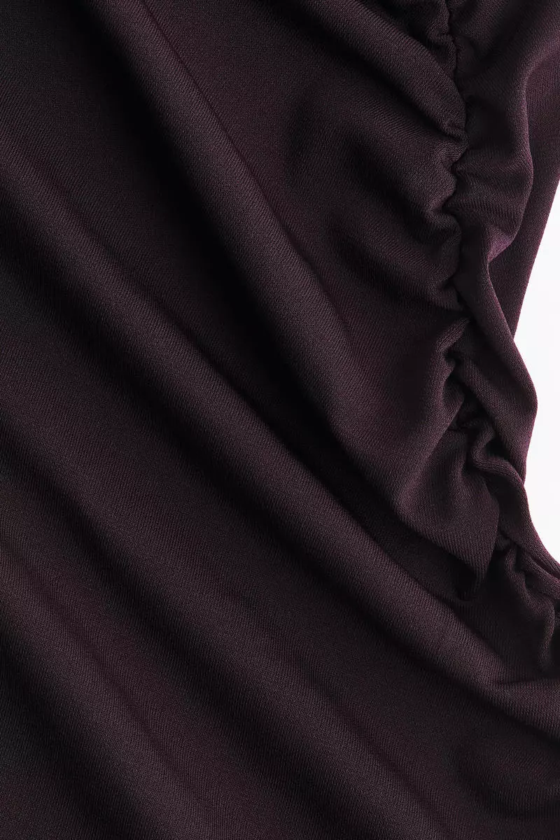 Draped one-shoulder dress