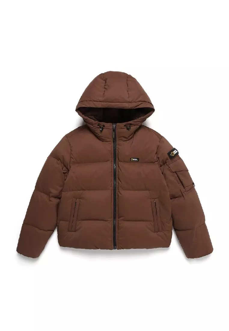 女裝GOLDEN MOLE短版連帽羽絨外套