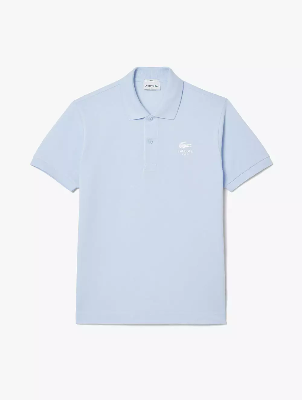 Jual Lacoste Classic Fit Signature Print Polo Shirt Blue