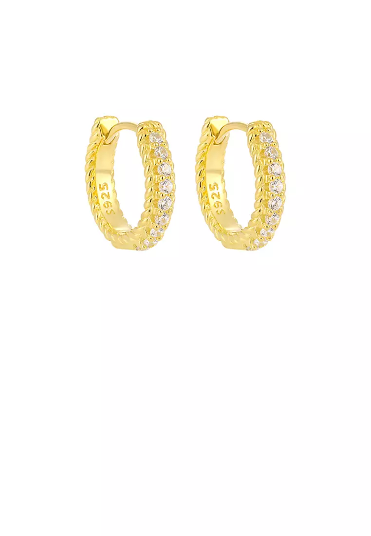 Buy Glamorousky 925 Sterling Silver Plated Gold Fashion Simple