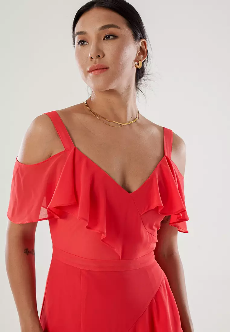Cold shoulder maxi dresses online online