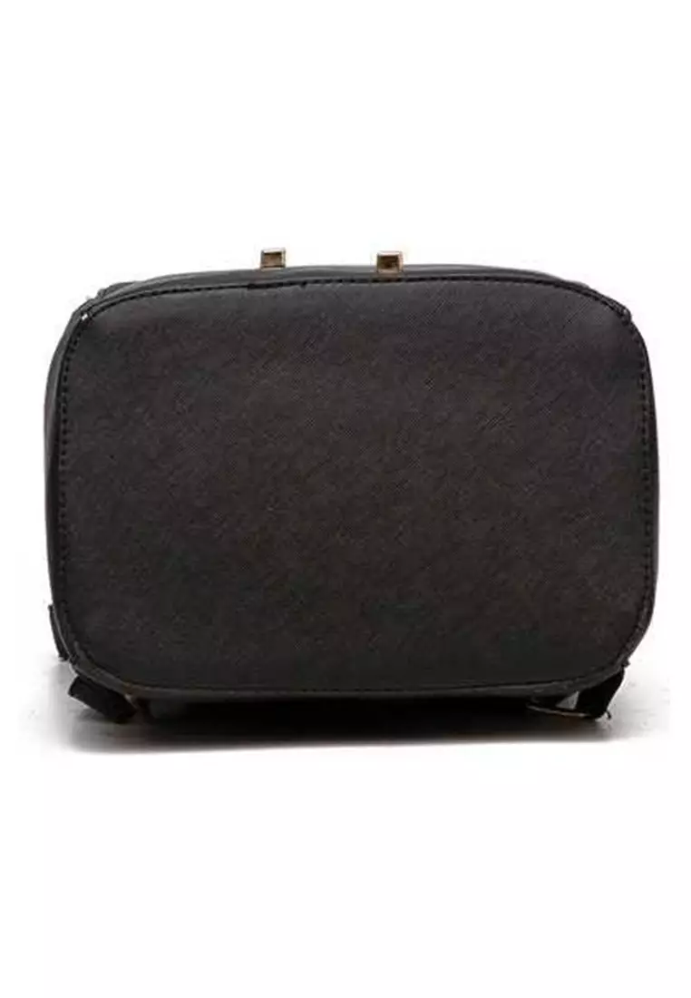 Cellyn Tas Ransel Wanita Japan Style Big Compartment Material Kulit Leather ORIGINAL - Black