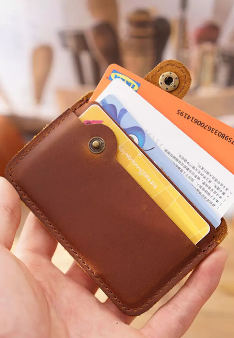 Buy Kings Collection Brown Grained Leather Card Holder CH19020