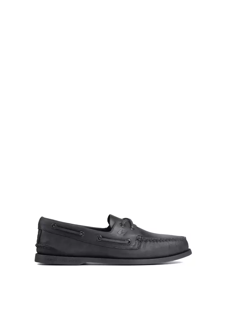 Sperry black 2025 boat shoes