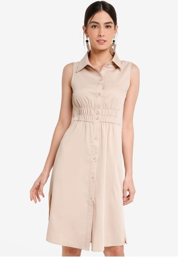 zalora button down dress
