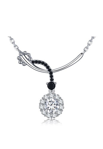 A-Excellence black Premium Elegant Black Silver Necklace 07758AC577AE52GS_1