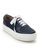Shu Talk navy AMAZTEP Causal Genuine leather Sneakers with Fabric Upper 61B45SH32508C4GS_2