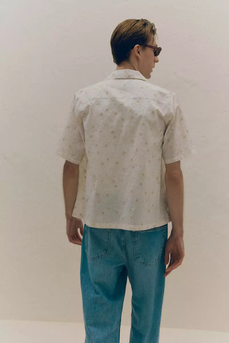 Regular Fit Embroidered resort shirt