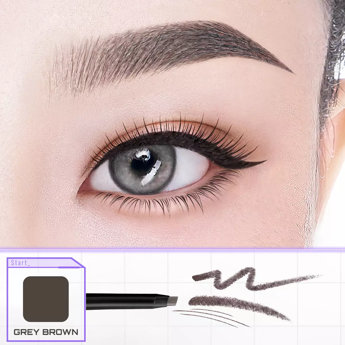 SOMETHINC Brow Filler Slim Retractable Eyebrow - Gray Brown