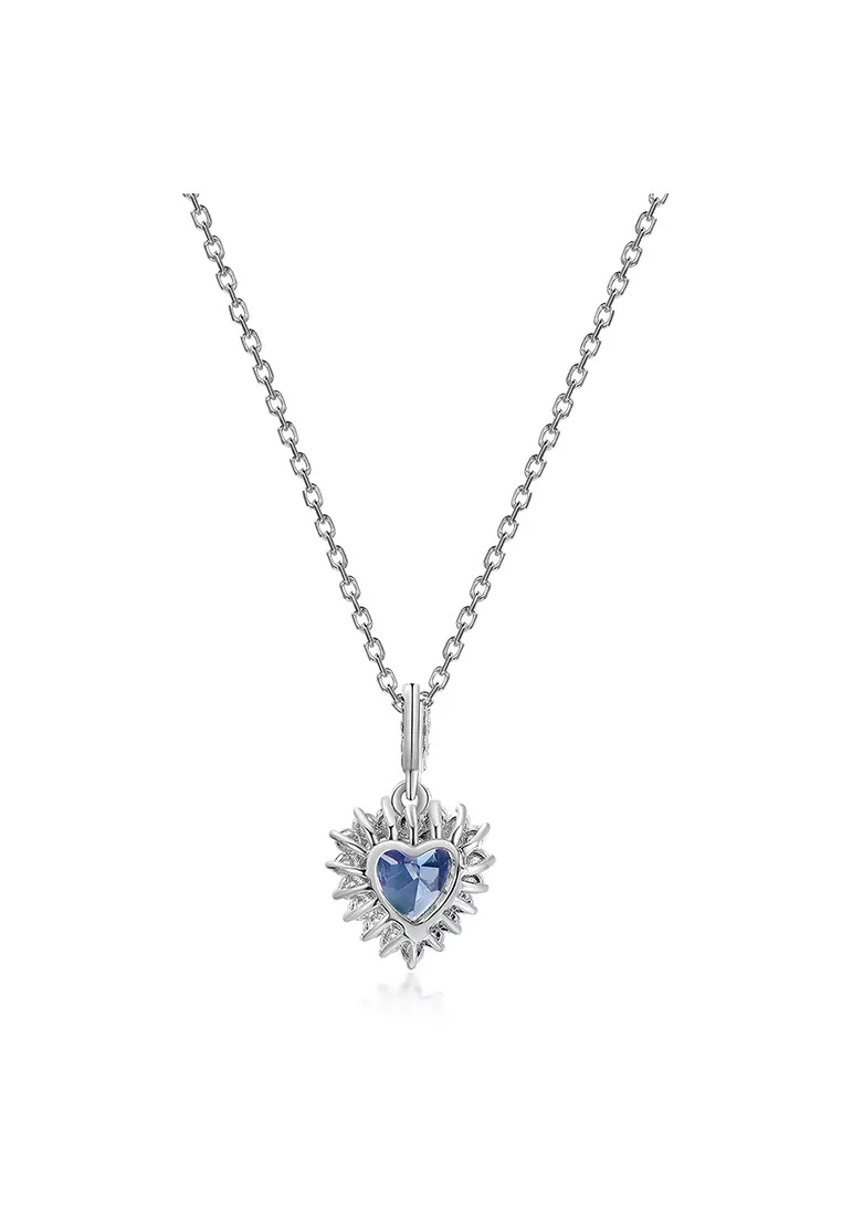[ Alexandrite Collection ] Blazing Heart Alexandrite Pendant Silver S925 WG - Kalung by Her Jewellery