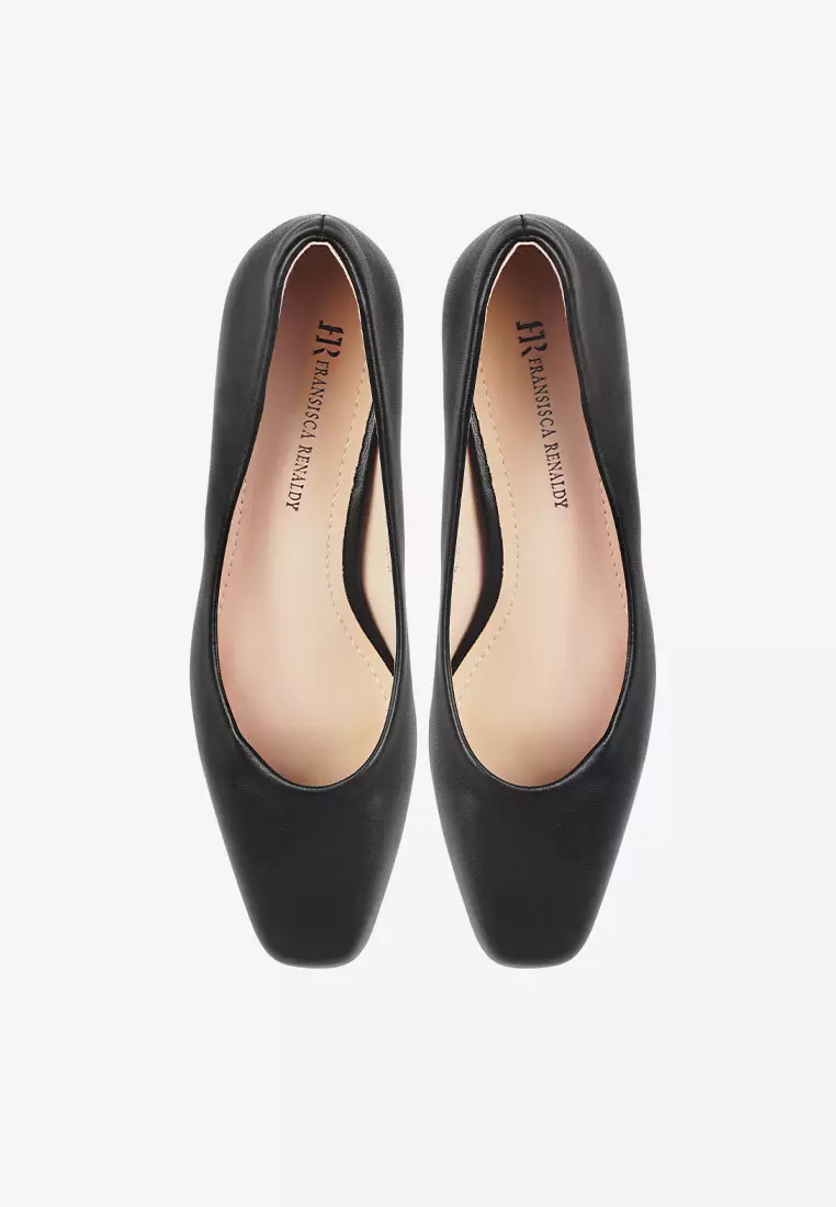 Sepatu Block Heels Hitam Formal Wanita L.Merida