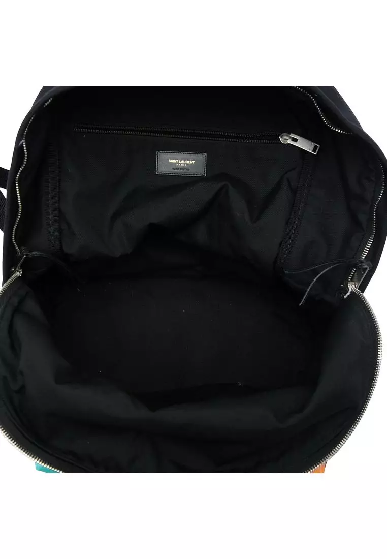 Pre-Loved Saint Laurent Canvas Hunting Baby City Backpack