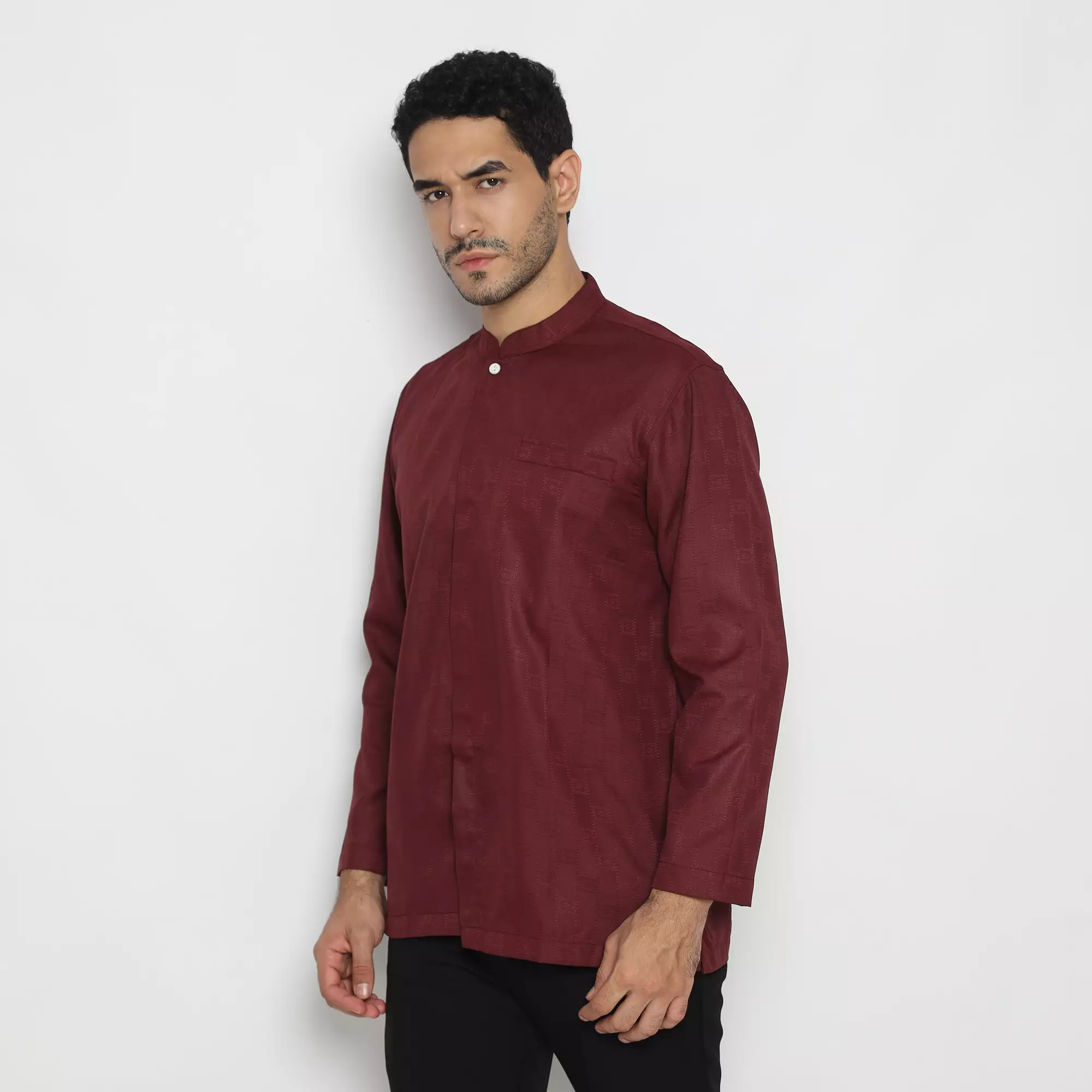 Platini Kemeja Koko Pria Lengan Panjang Katun 961262