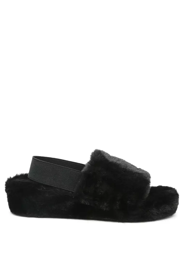 Discount on London Rag  shoes - SKU: Sling Back Platform Slides In Black