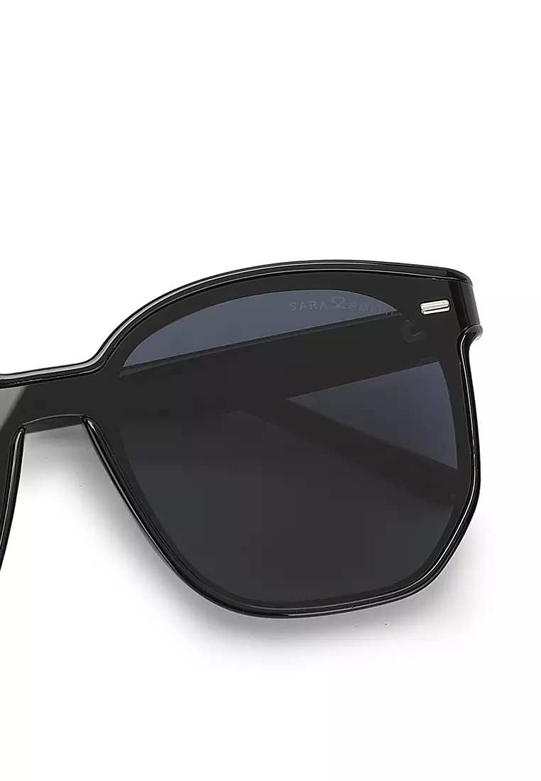 Unisex Fashion Sunglasses (Kacamata Hitam) - Hitam / Abu-Abu
