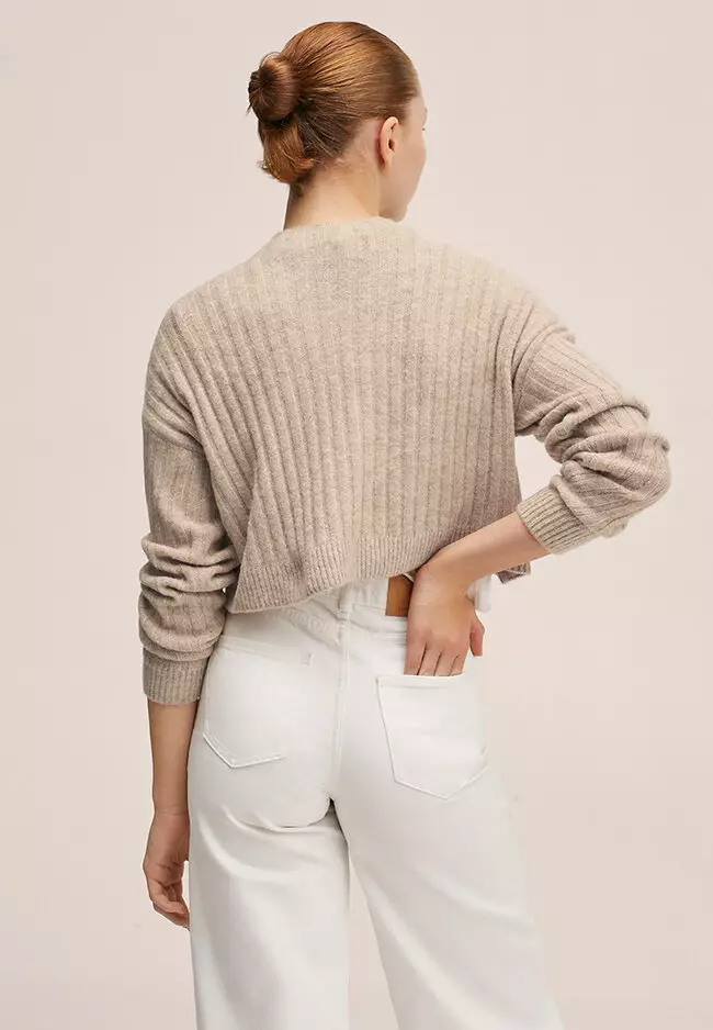 Teens Cropped Ribbed Sweater