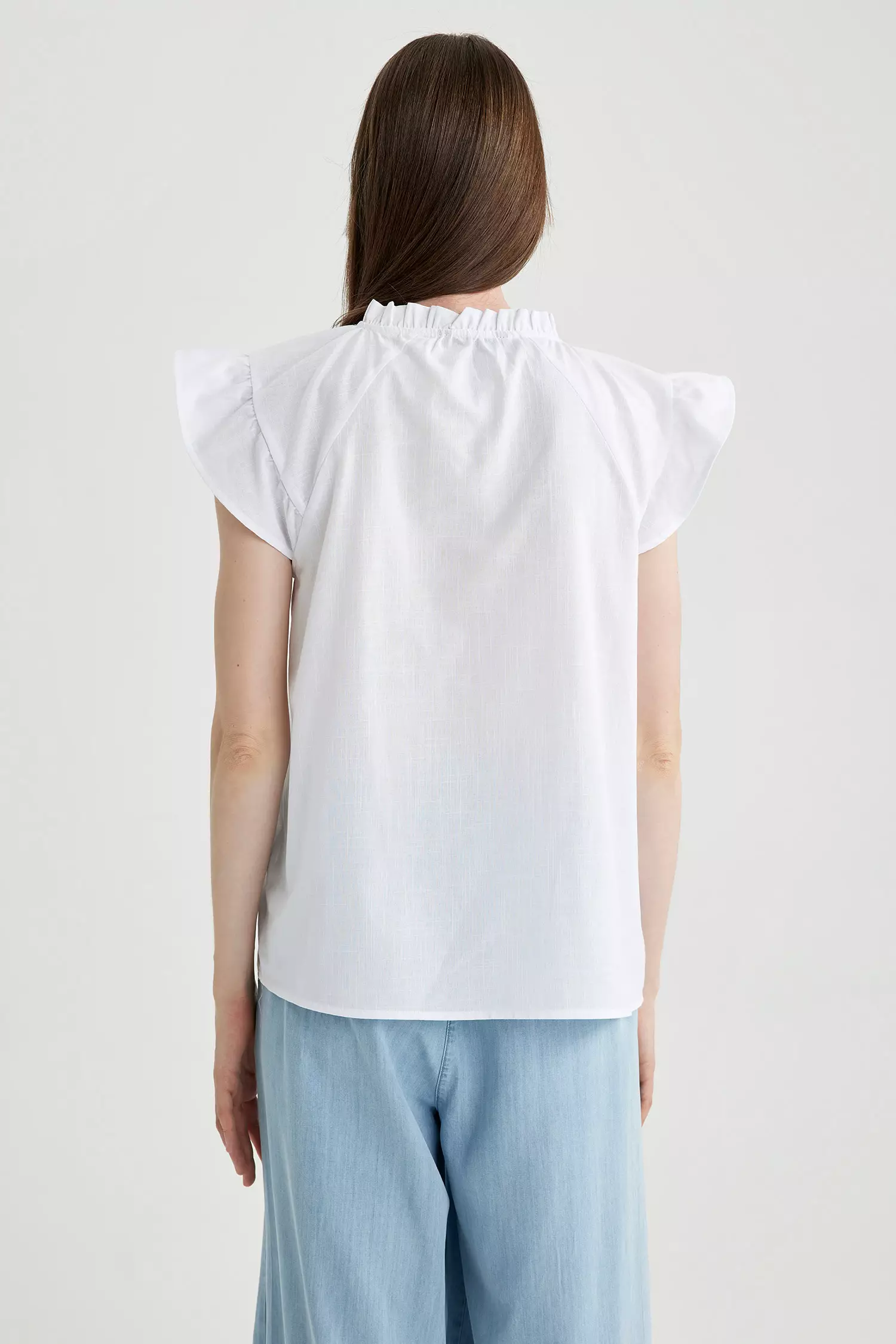 ladies short sleeve cotton blouses
