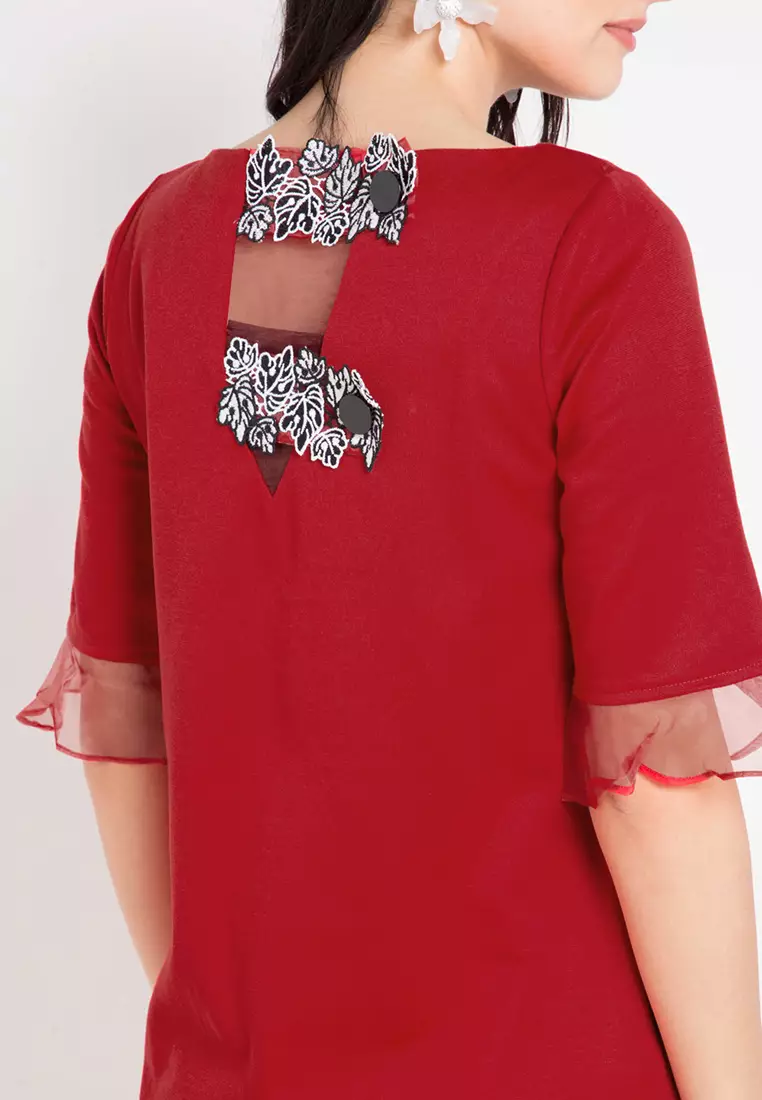 Variation Flower Bordir With Transparent In Sleeves.
