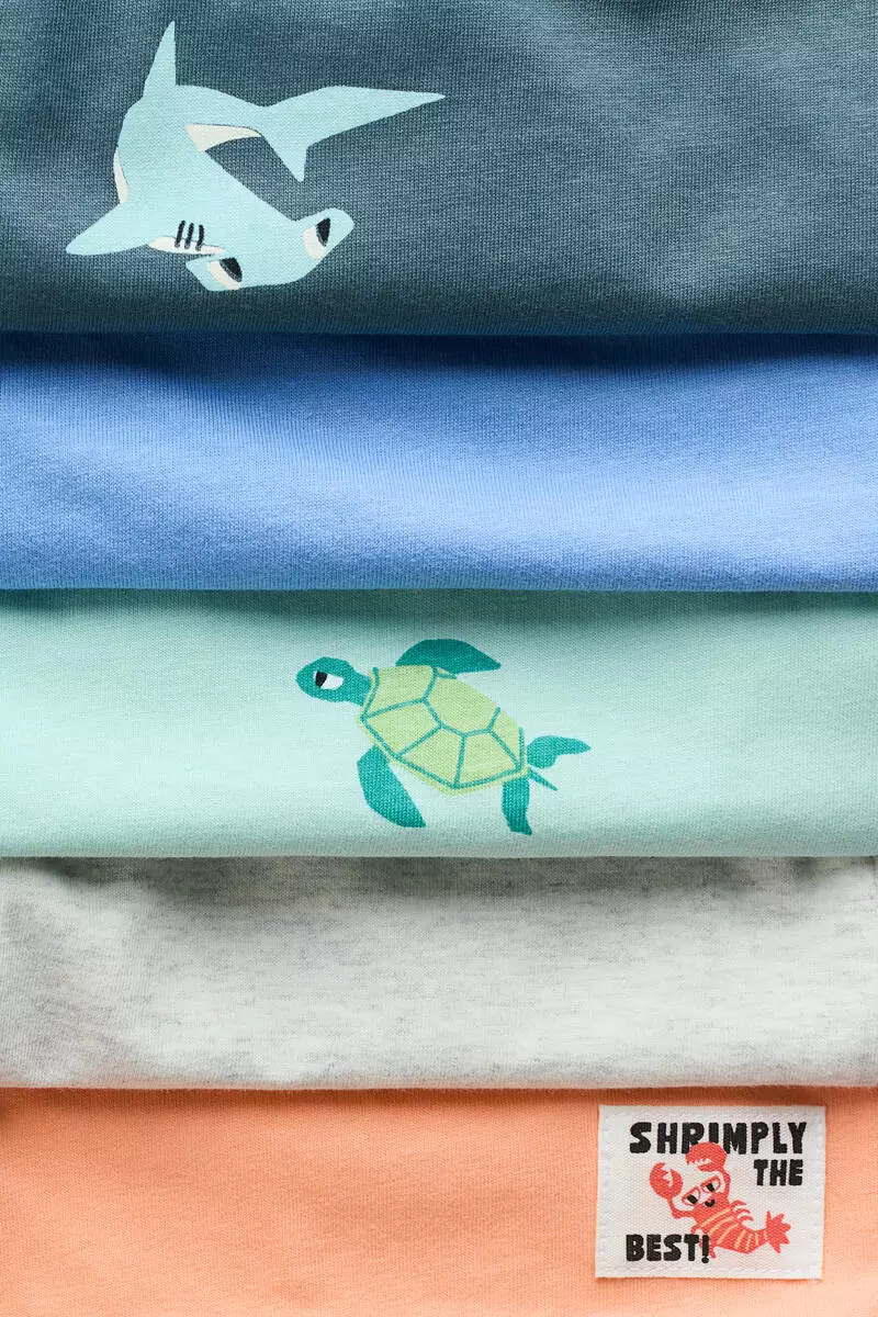 5-pack pull-on shorts