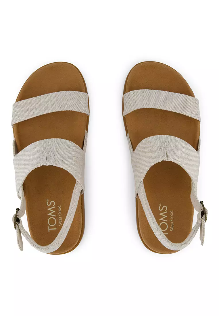 TOMS Women Marin Natural Yarn Dye Strap Sandals
