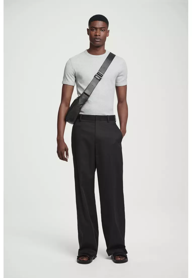 SLIM RIBBED COTTON T-SHIRT