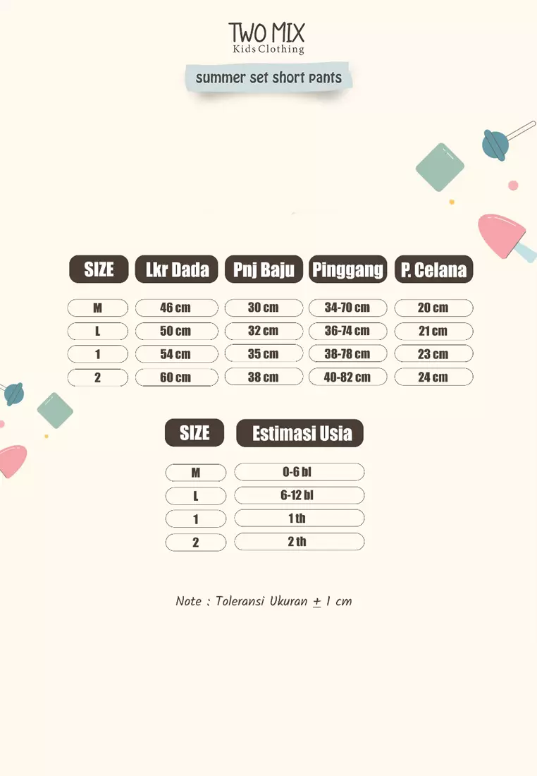 Two Mix - Setelan Baju Anak Lengan Pendek Perempuan / Laki-Laki - 0-2 Tahun 4360C Mineral Green