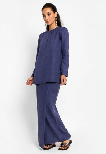 Kurung Lamia in Navy Blue from BETTY HARDY in Blue