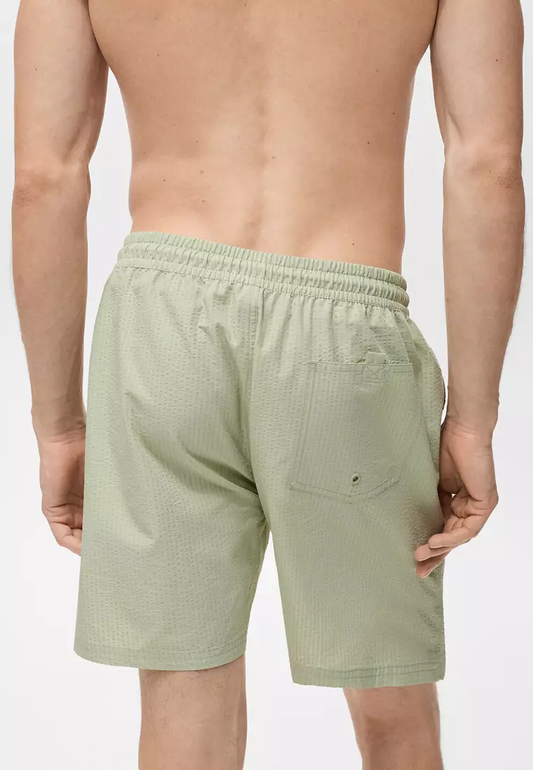 Seersucker Swimming Trunks