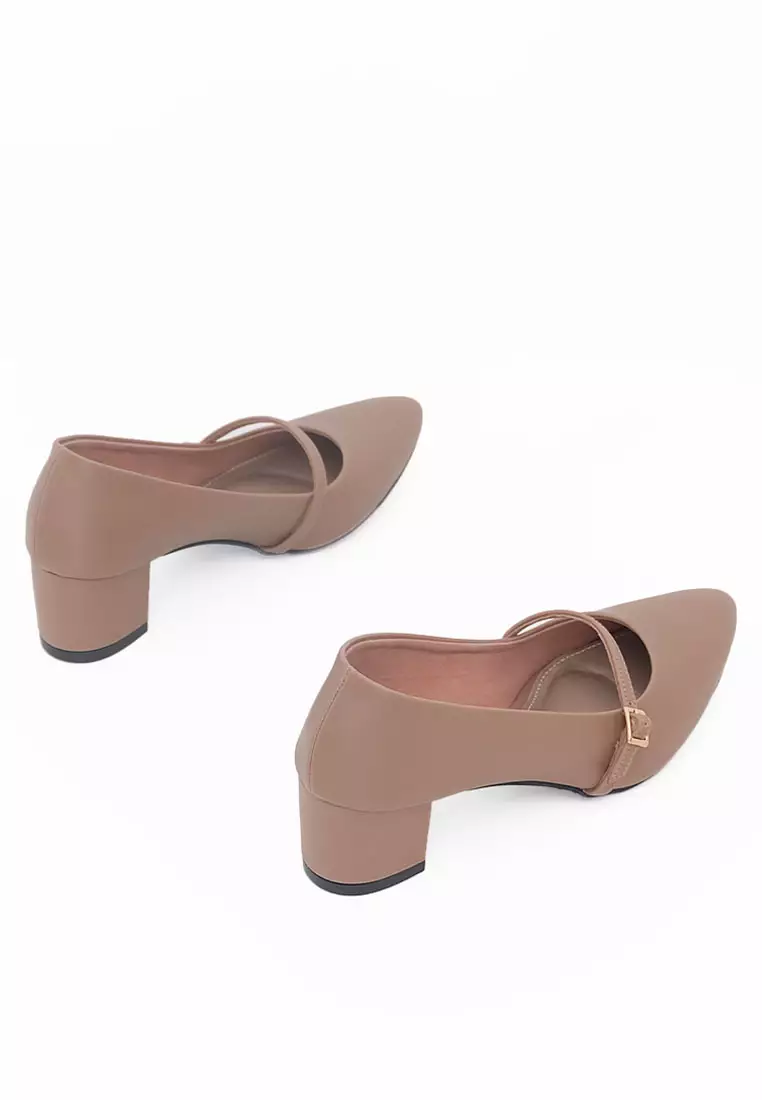 VIVI NICI - Bianca Sepatu Wanita Hak 5 Cm Milk Coffee