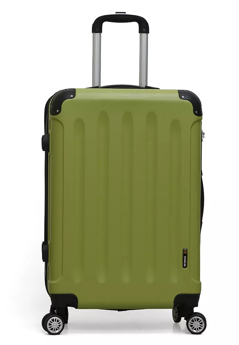 Austin Koper Hardcase Unisex Size 24 Inch Suitcase Combination Lock Large Compartment Material ABS+PVC Coated ORIGINAL - Green