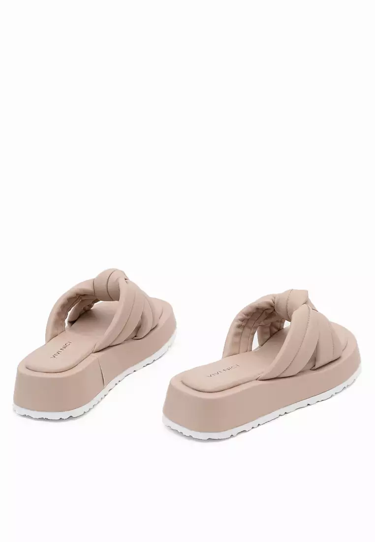 VIVI NICI - Hyuna Sandal Wanita Milk Coffee