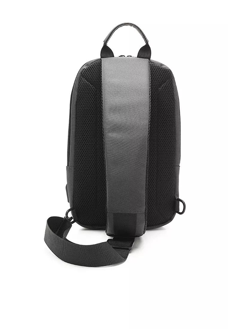 Men's Waist Bag / Belt Bag / Chest Bag (Tas Pinggang / Tas Dada Pria) - Abu-abu