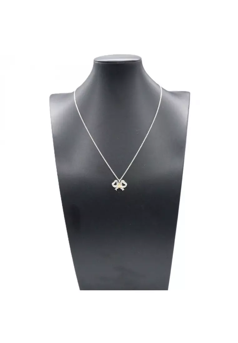 Pre-Loved Vivienne Westwood Rigoberta ribbon Orb necklace necklace others Brass Silver gold