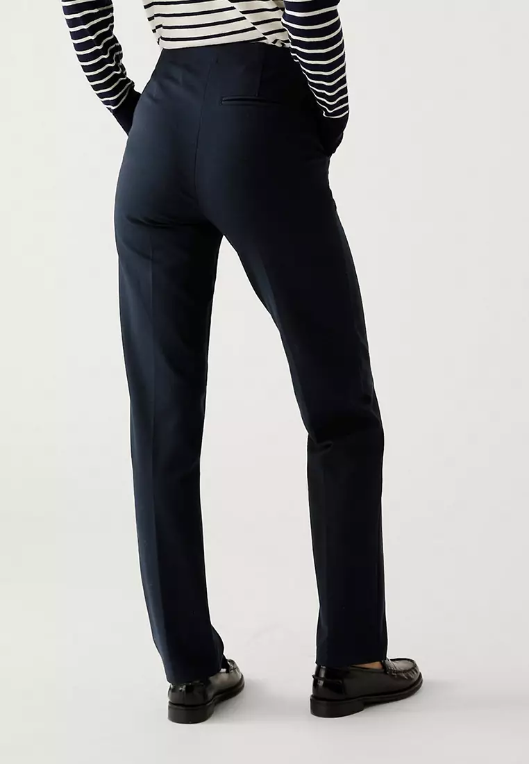 Jersey Straight Leg Trousers