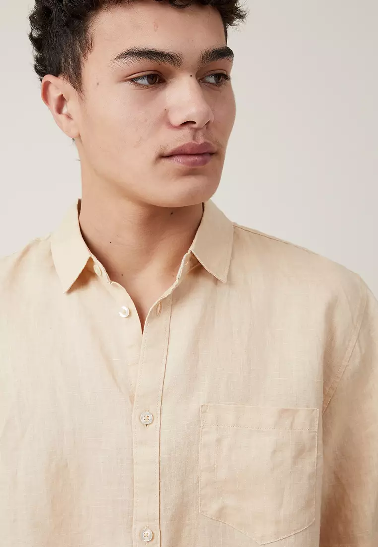 buy-cotton-on-linen-short-sleeve-shirt-online-zalora-malaysia