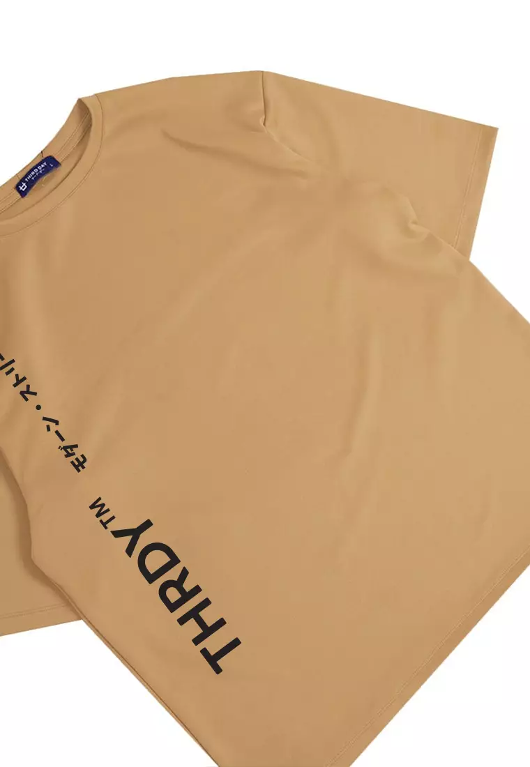 MTV77 Kaos Oversize Distro Pria Thirdday THRDY Tm Vertikal Khaki
