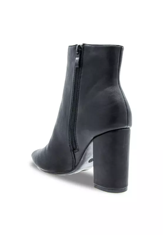 Faux Leather Pointed Fashion Boots