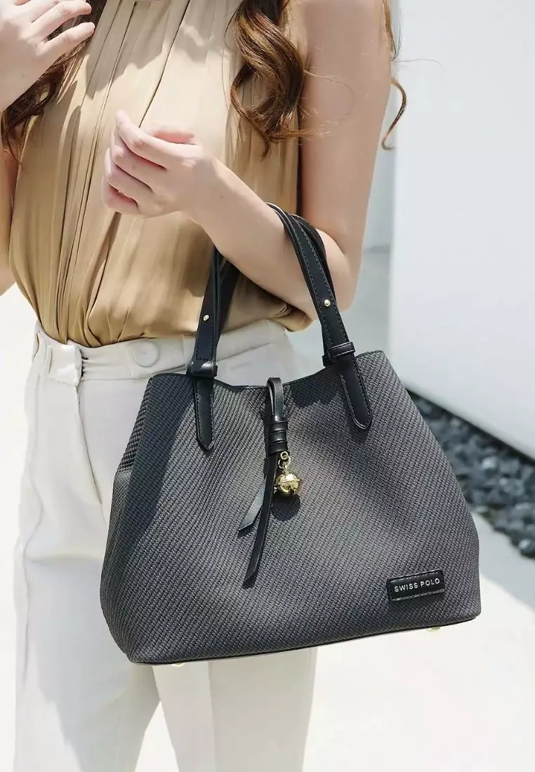 Women's Top Handle Bag / Sling Bag / Crossbody Bag / Shoulder Bag (Tas Tangan Wanita / Tas Selempang Wanita / Tas Bahu Wanita) - Hitam