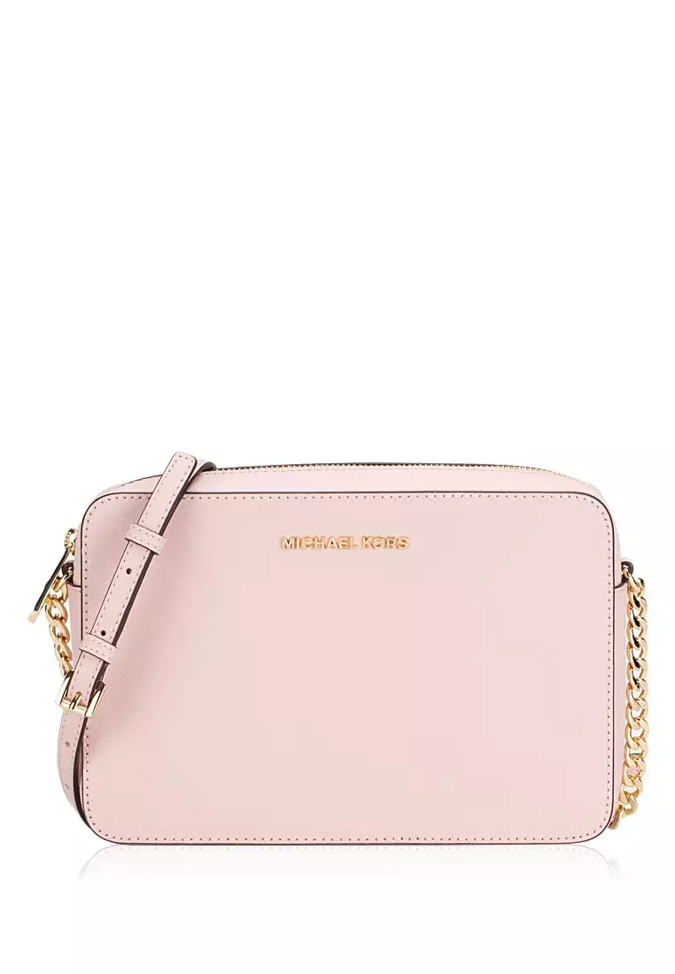 Michael Kors Jet Set Item Large East West Crossbody Powder Blush