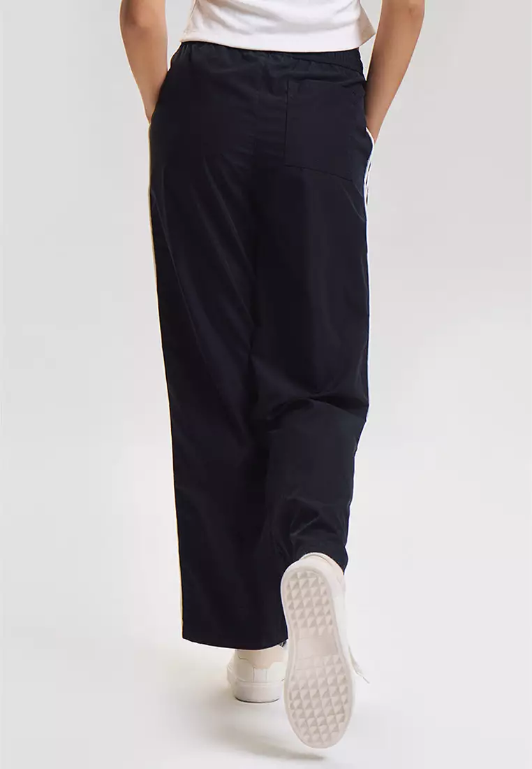 Straight Fit Track Pants with Side Taping