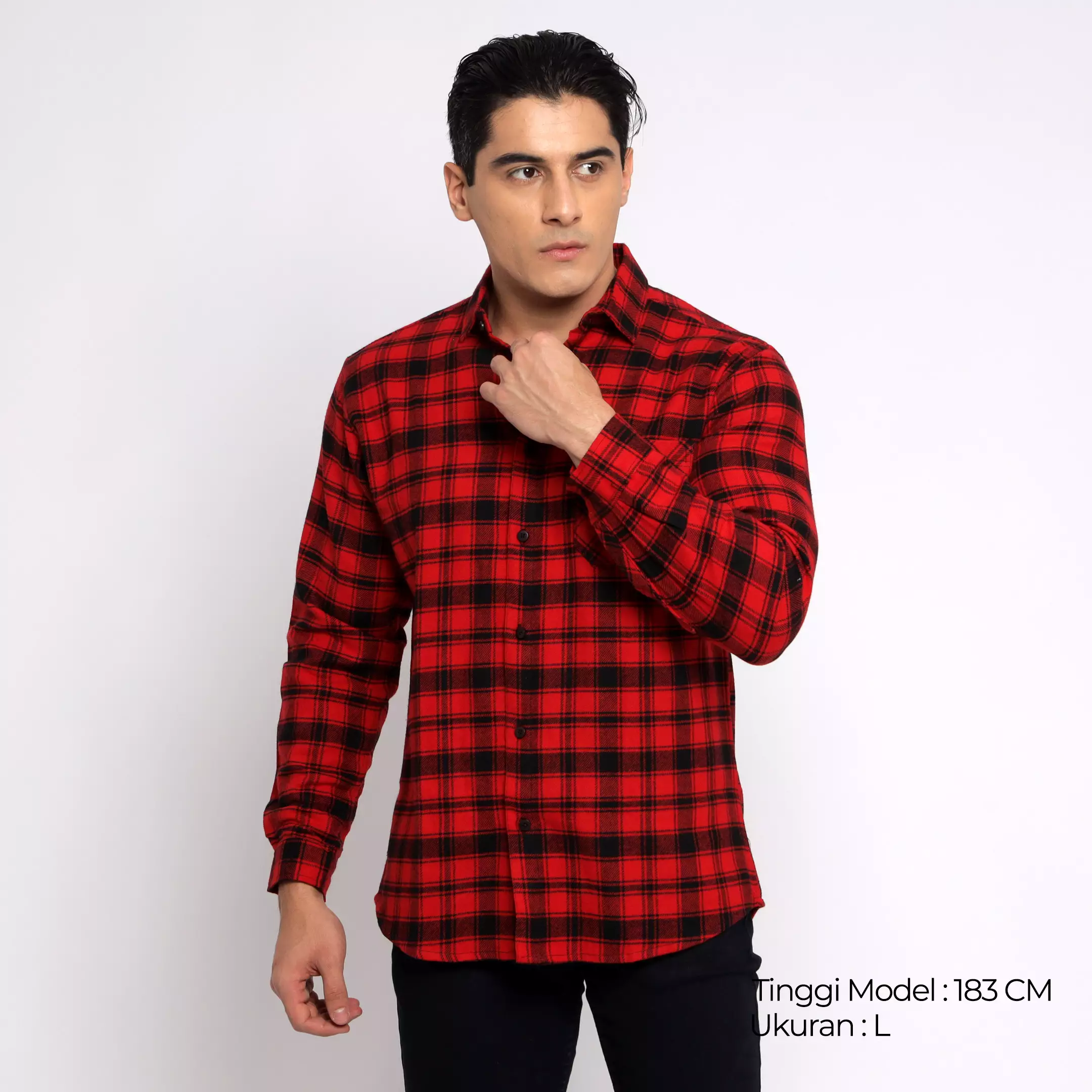 Simple Perfect Kemeja Pria Flanel Lengan Panjang Premium | Flanel Casual Shirt 7738