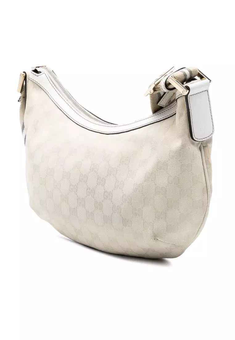 Pre-Loved Gucci Gg Canvas Web Crossbody