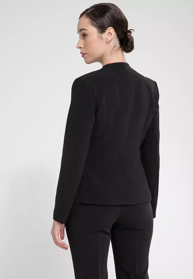 Buy Well Suited Contrast Piping Blazer 2024 Online | ZALORA Philippines