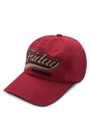 『星期五』文字印花棒球帽, 飾品配件,esprit服飾 帽飾