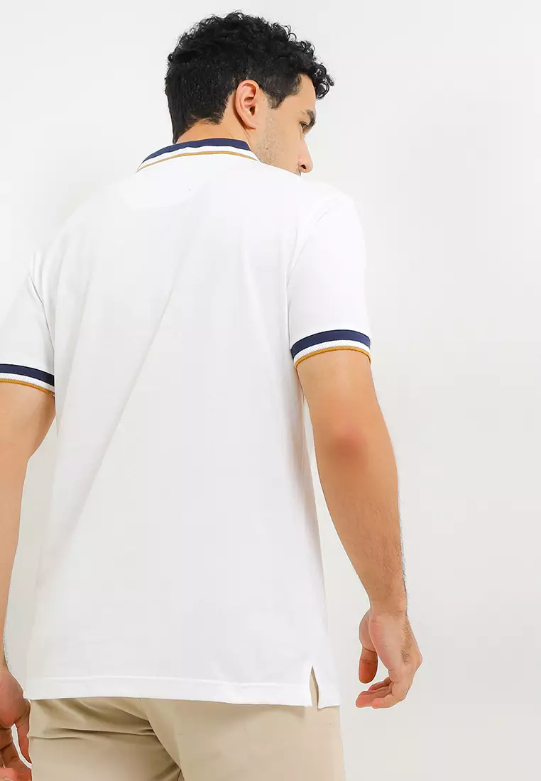 Chapin Jacquard Collar Polo Shirt