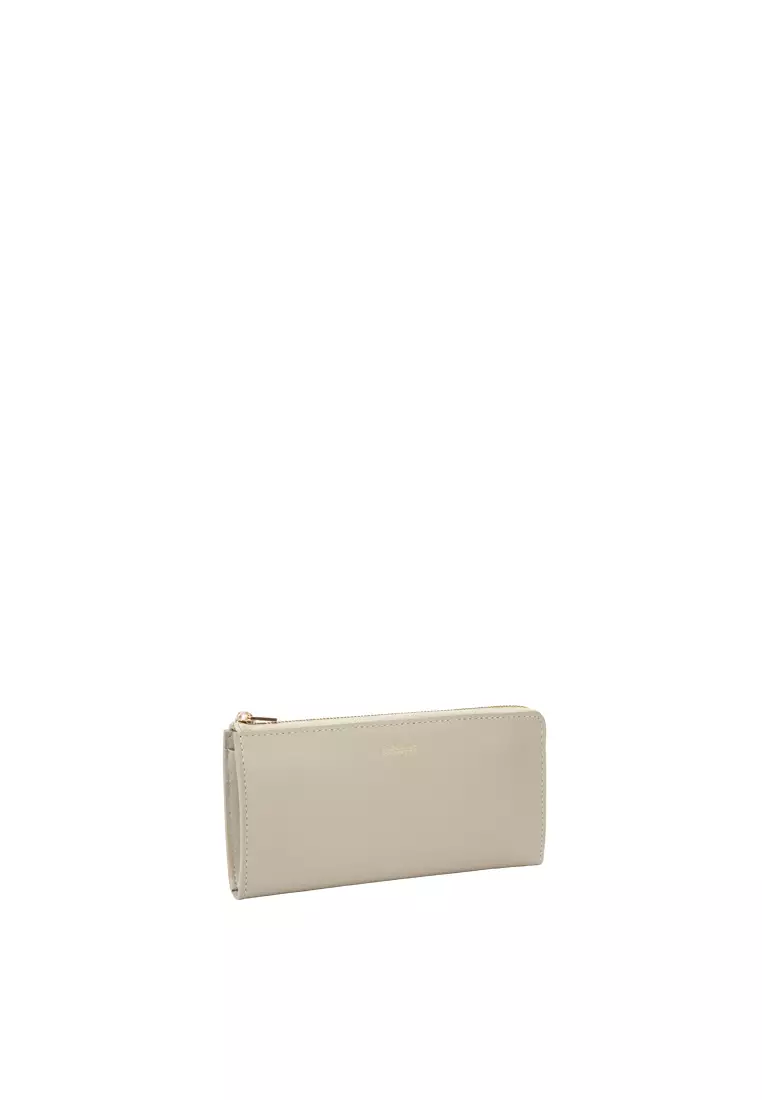 L-Zip Long Wallet - Beige