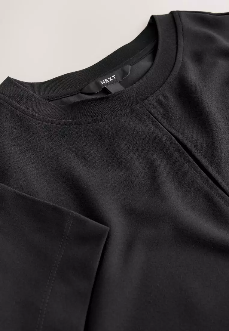 Short Sleeve Keyhole Crew Neck Top